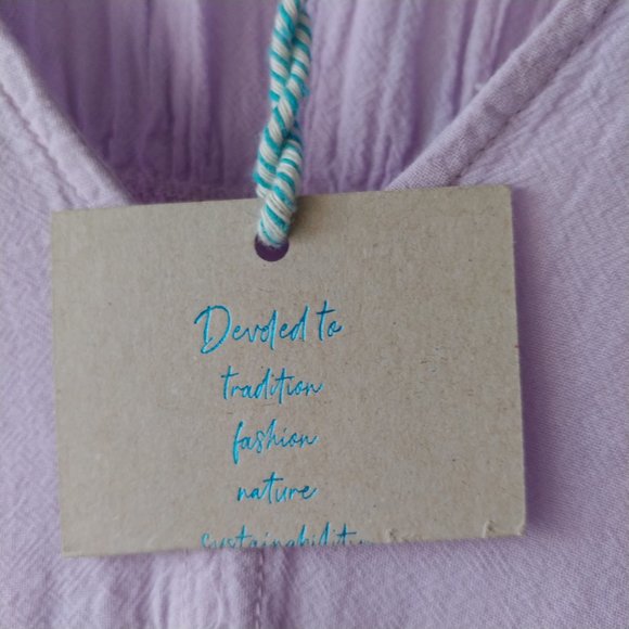 Devotion Twins Hague Mini Dress with Relaxed Fit & Bell Sleeves SZ S in Lavender - Picture 6 of 9